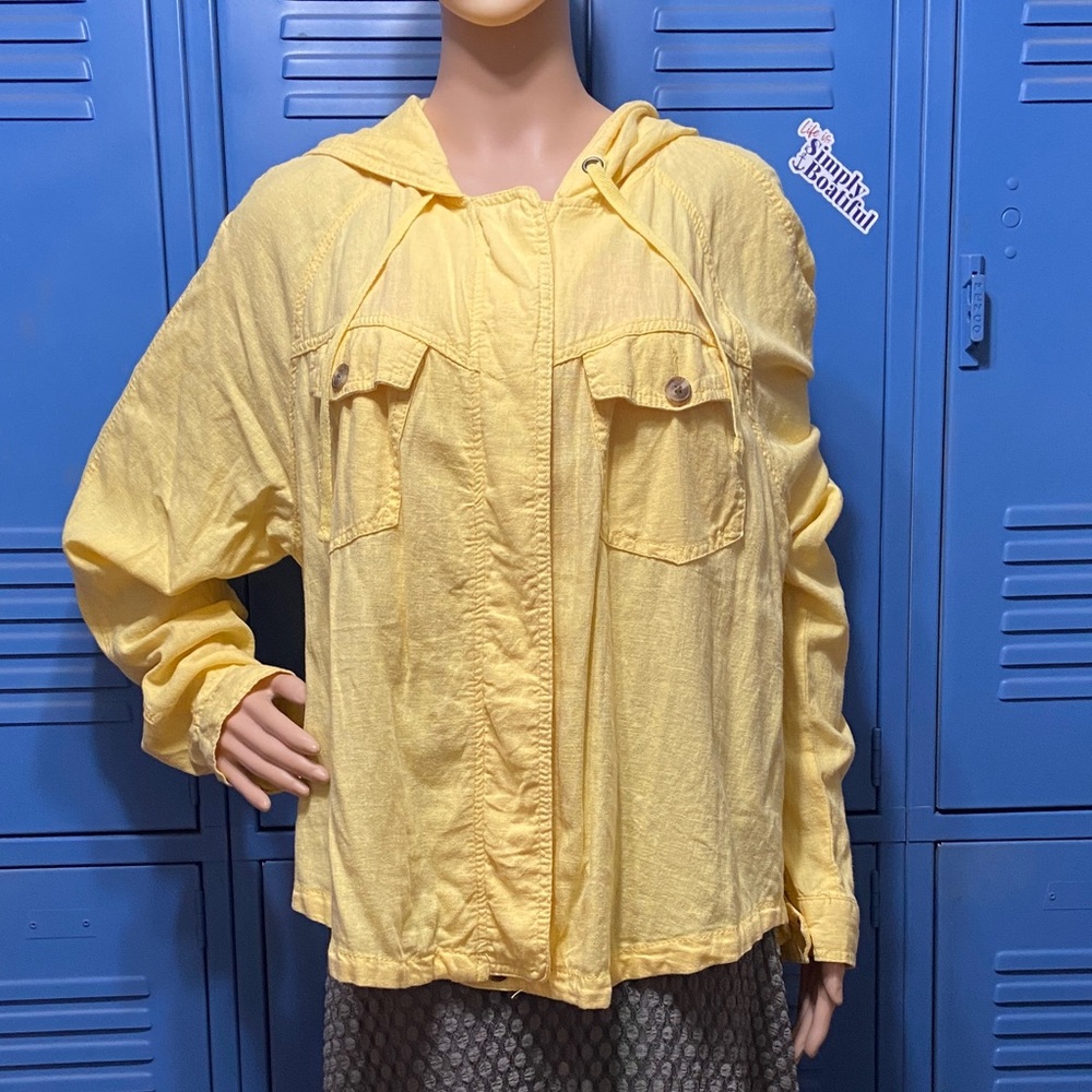 UNIONBAY Yellow Hooded Lightweight Jacket
